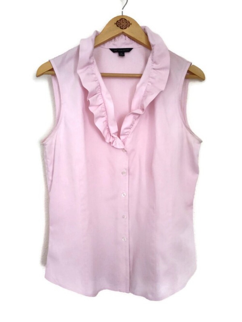 346 Brooks Brothers Lovely Pink Sleeveless Career Casual Summer Top Size 16